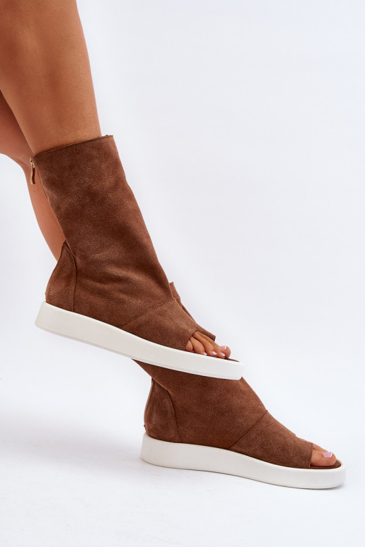 Zazoo 3441 Sieviešu basenes Z Cholewka brūnas krāsas Zazoo 3441 Sieviešu basenes Z Cholewka brūnas krāsas