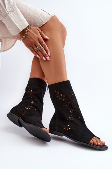 Zazoo 3437  Zamšādas basenes ar stulmu  Melns 2