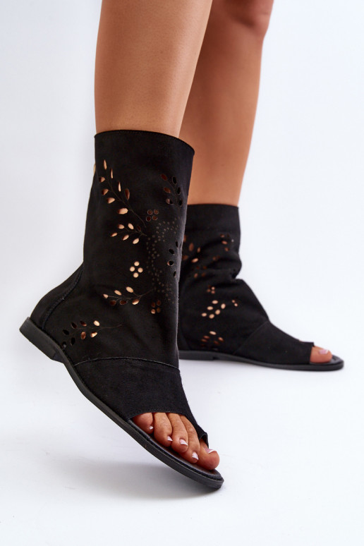 Zazoo 3437  Zamšādas basenes ar stulmu  Melns Zazoo 3437  Zamšādas basenes ar stulmu  Melns