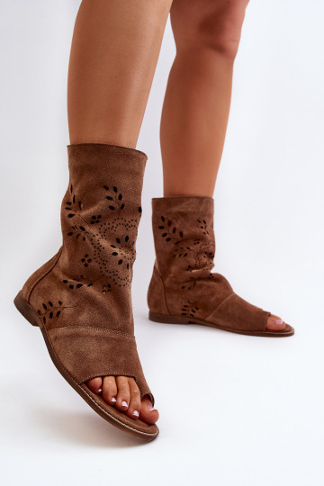 Zazoo 3437  Zamšādas basenes ar stulmu  brūnas krāsas