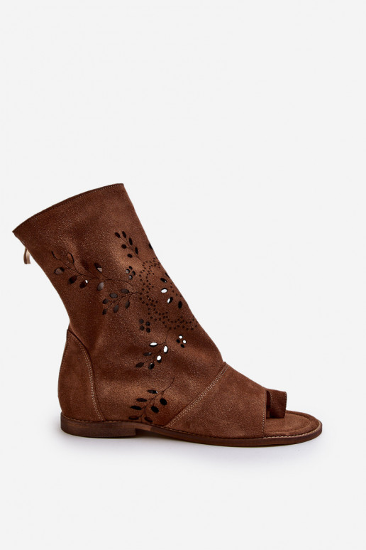 Zazoo 3437  Zamšādas basenes ar stulmu  brūnas krāsas Zazoo 3437  Zamšādas basenes ar stulmu  brūnas krāsas