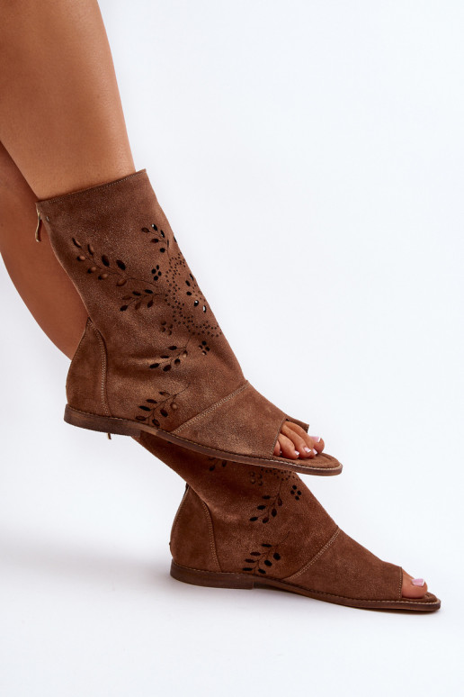 Zazoo 3437  Zamšādas basenes ar stulmu  brūnas krāsas Zazoo 3437  Zamšādas basenes ar stulmu  brūnas krāsas