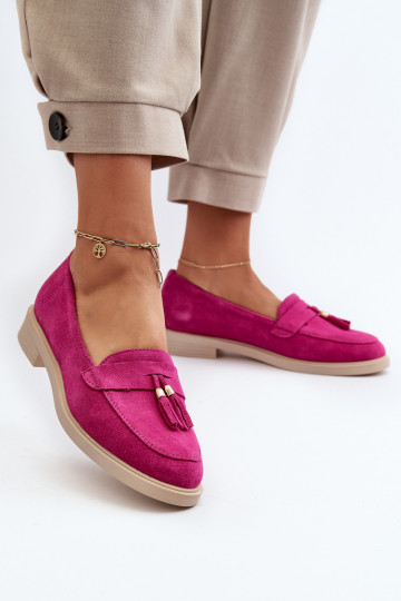 Zazoo 3420 Zamšādas mokasīni  ar platiem papēžiem Fuskja