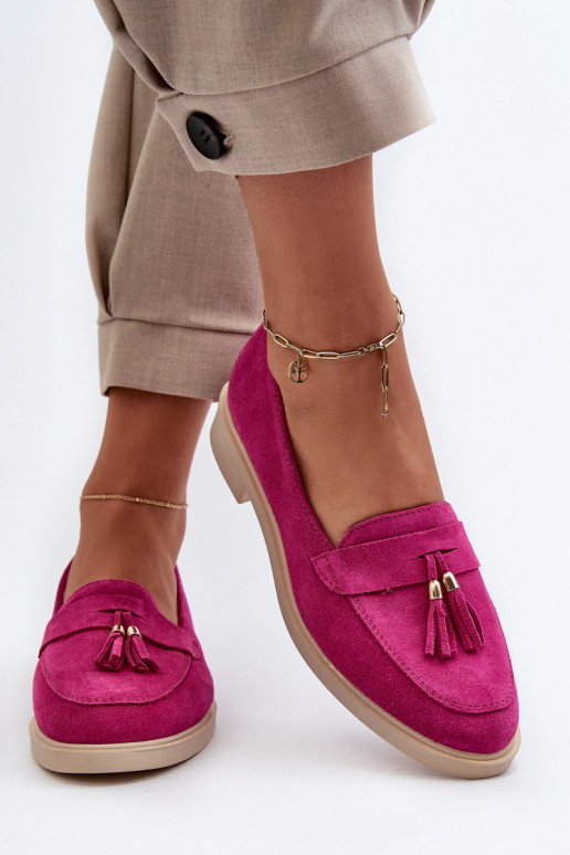 Zazoo 3420 Zamšādas mokasīni  ar platiem papēžiem Fuskja Zazoo 3420 Zamšādas mokasīni  ar platiem papēžiem Fuskja