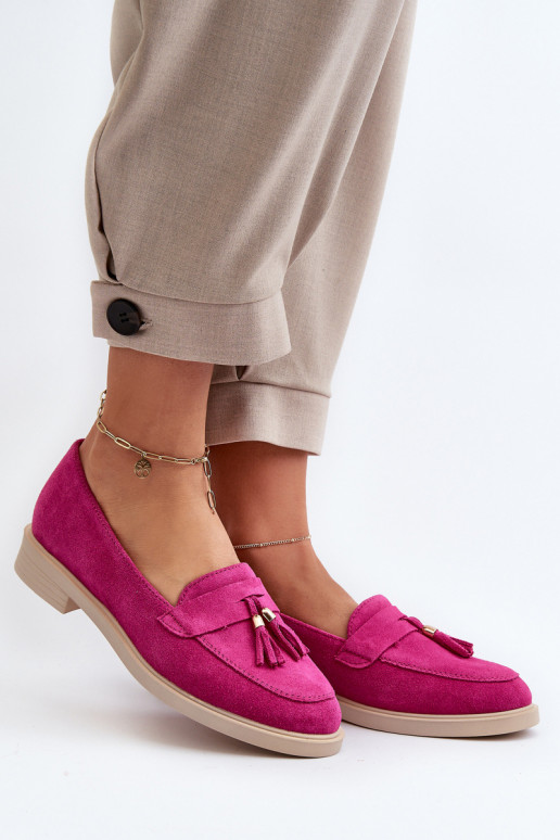 Zazoo 3420 Zamšādas mokasīni  ar platiem papēžiem Fuskja Zazoo 3420 Zamšādas mokasīni  ar platiem papēžiem Fuskja