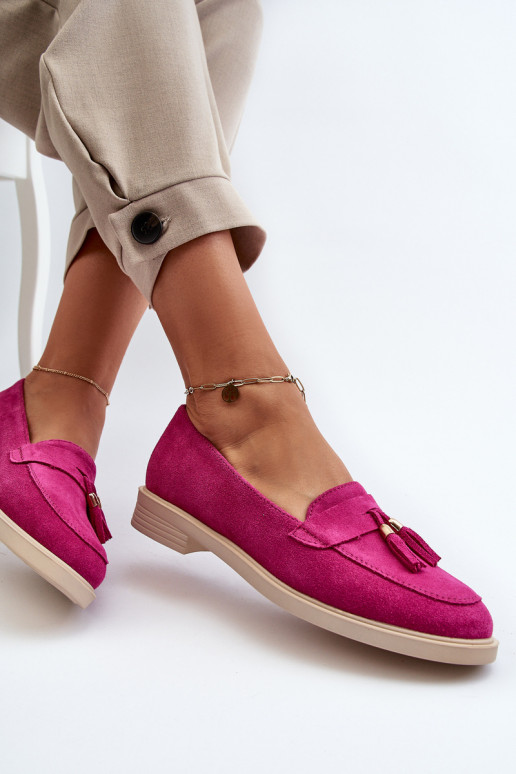 Zazoo 3420 Zamšādas mokasīni  ar platiem papēžiem Fuskja Zazoo 3420 Zamšādas mokasīni  ar platiem papēžiem Fuskja