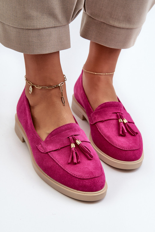 Zazoo 3420 Zamšādas mokasīni  ar platiem papēžiem Fuskja Zazoo 3420 Zamšādas mokasīni  ar platiem papēžiem Fuskja