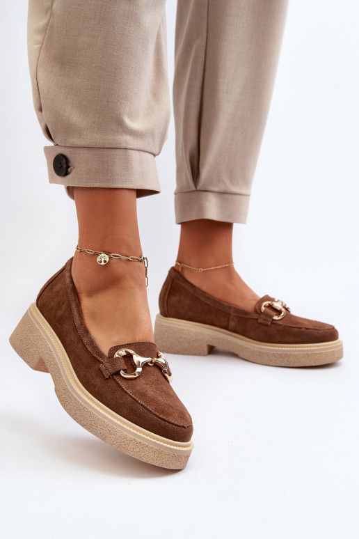 Zazoo 3429 Zamšādas mokasīni  ar ornamentiem brūnas krāsas Zazoo 3429 Zamšādas mokasīni  ar ornamentiem brūnas krāsas