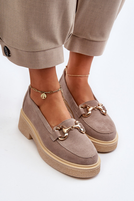 Zazoo 3429 Zamšādas mokasīni  ar ornamentiem Cepurepuccino Zazoo 3429 Zamšādas mokasīni  ar ornamentiem Cepurepuccino