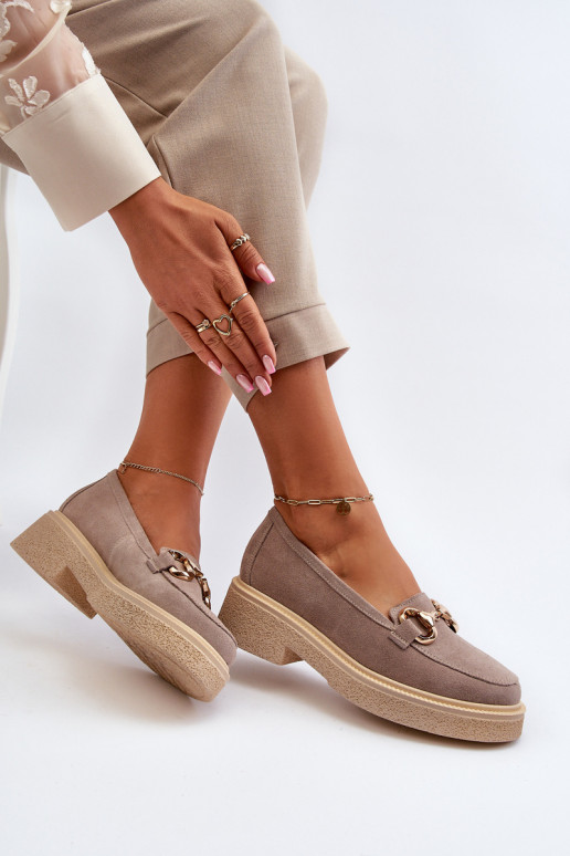 Zazoo 3429 Zamšādas mokasīni  ar ornamentiem Cepurepuccino Zazoo 3429 Zamšādas mokasīni  ar ornamentiem Cepurepuccino