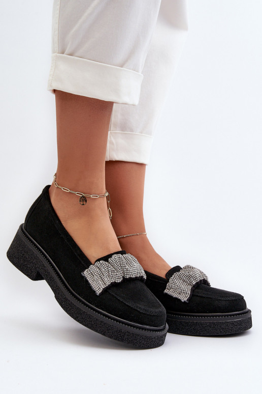 Zazoo 3419 sieviešu mokasīni zamšādas  Melns Zazoo 3419 sieviešu mokasīni zamšādas  Melns