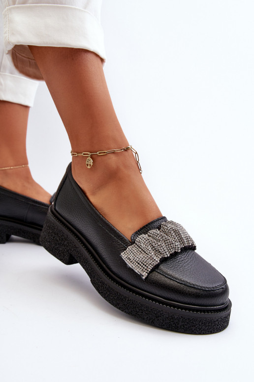 Zazoo 3419 sieviešu mokasīni    Melns Zazoo 3419 sieviešu mokasīni    Melns