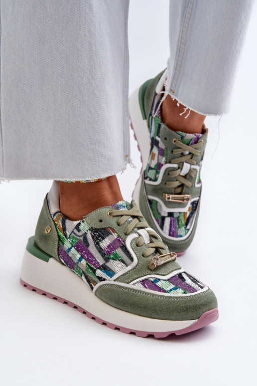    modeļa apavi  ar platformu  06390-09 Seledynowe