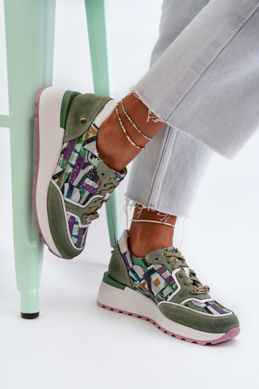    modeļa apavi  ar platformu  06390-09 Seledynowe