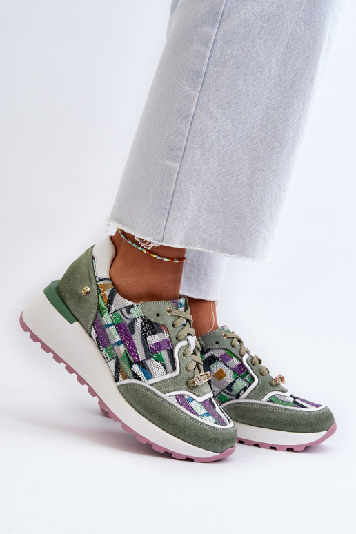    modeļa apavi  ar platformu  06390-09 Seledynowe