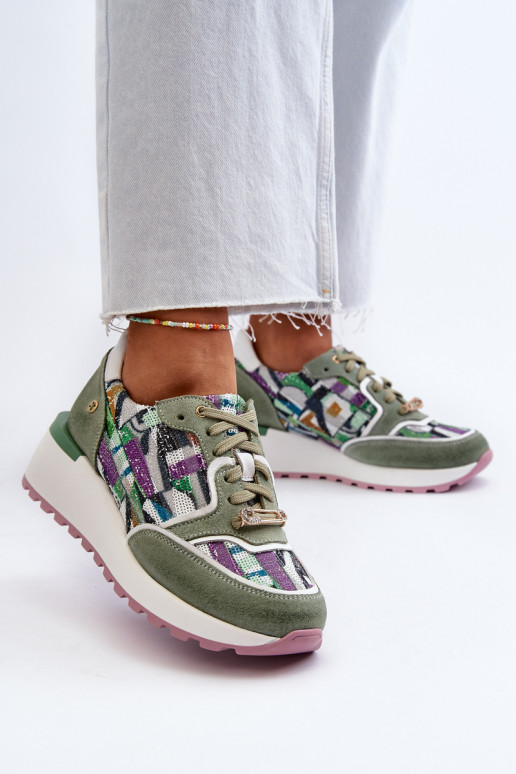    modeļa apavi  ar platformu  06390-09 Seledynowe