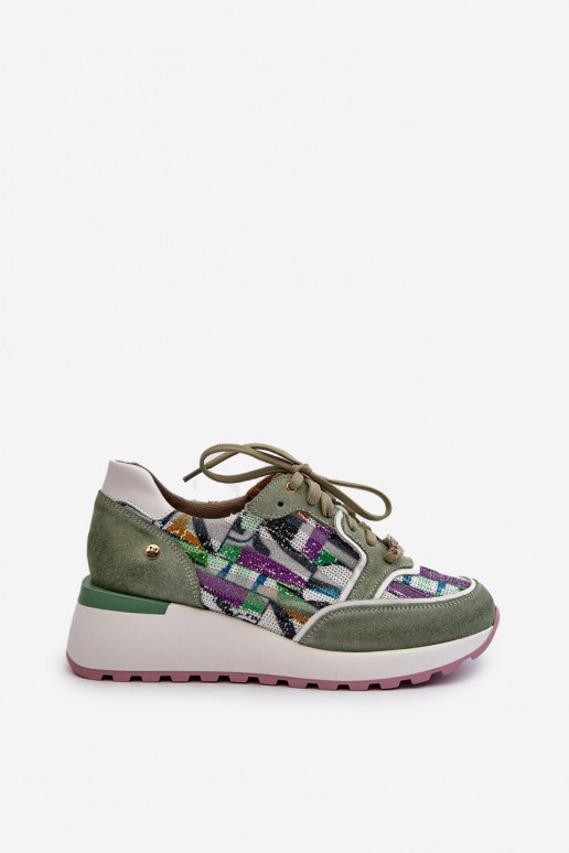    modeļa apavi  ar platformu  06390-09 Seledynowe