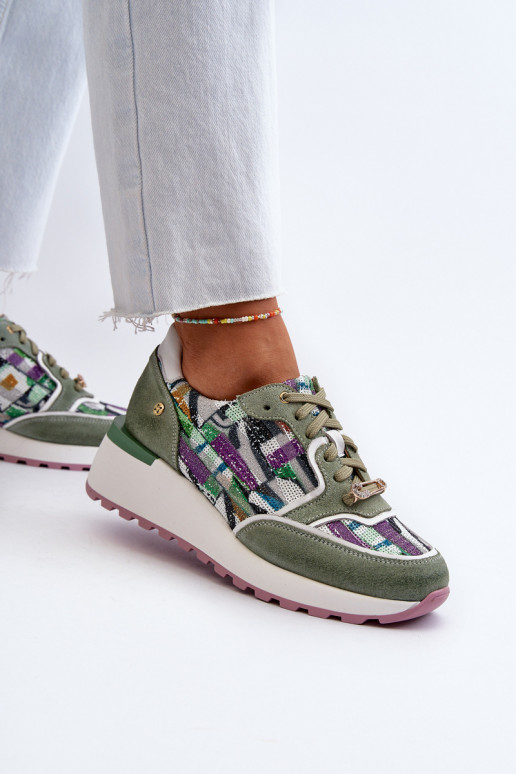    modeļa apavi  ar platformu  06390-09 Seledynowe