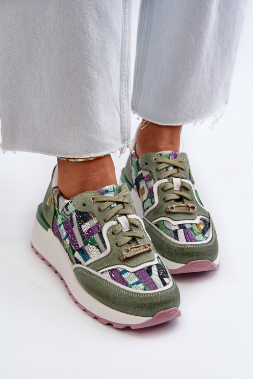    modeļa apavi  ar platformu  06390-09 Seledynowe