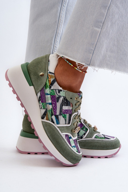    modeļa apavi  ar platformu  06390-09 Seledynowe