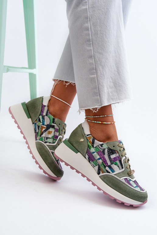    modeļa apavi  ar platformu  06390-09 Seledynowe