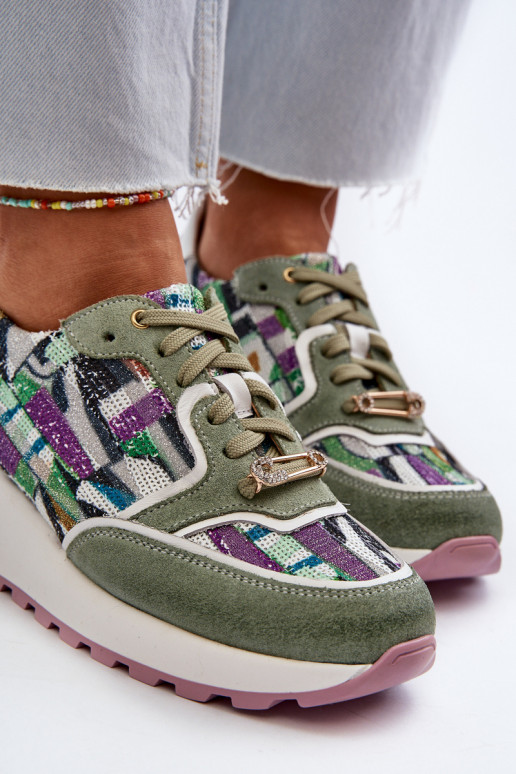    modeļa apavi  ar platformu  06390-09 Seledynowe