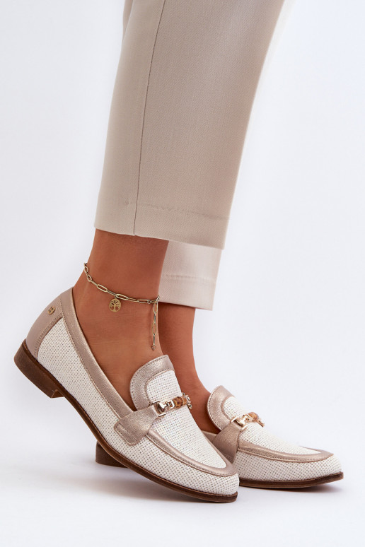 Mokasīni ar ornamentiem Zelta krāsas  06442-25 Zelta krāsas   Mokasīni ar ornamentiem Zelta krāsas  06442-25 Zelta krāsas