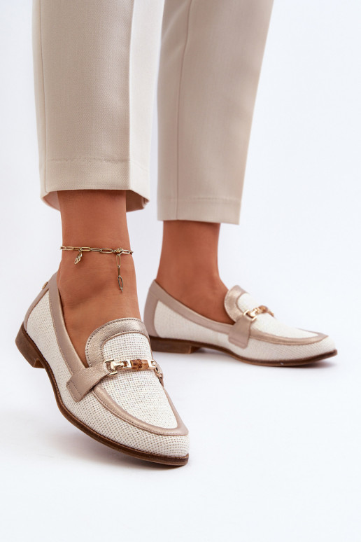 Mokasīni ar ornamentiem Zelta krāsas  06442-25 Zelta krāsas   Mokasīni ar ornamentiem Zelta krāsas  06442-25 Zelta krāsas