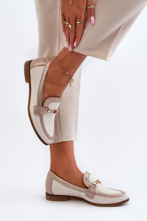 Mokasīni ar ornamentiem Zelta krāsas  06442-25 Zelta krāsas   Mokasīni ar ornamentiem Zelta krāsas  06442-25 Zelta krāsas