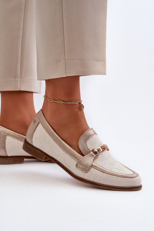 Mokasīni ar ornamentiem Zelta krāsas  06442-25 Zelta krāsas   Mokasīni ar ornamentiem Zelta krāsas  06442-25 Zelta krāsas