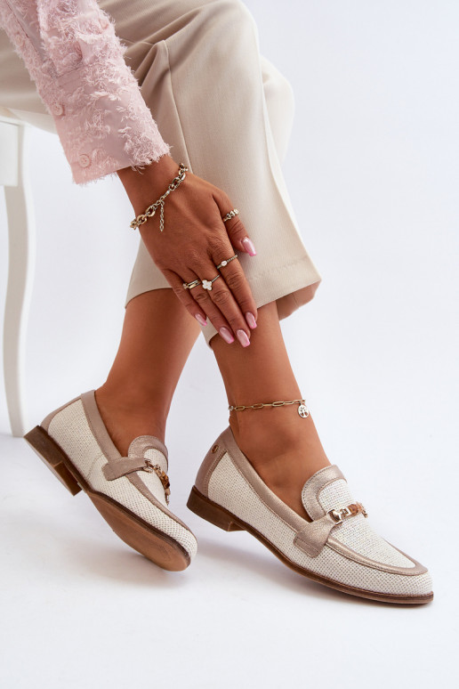 Mokasīni ar ornamentiem Zelta krāsas  06442-25 Zelta krāsas   Mokasīni ar ornamentiem Zelta krāsas  06442-25 Zelta krāsas