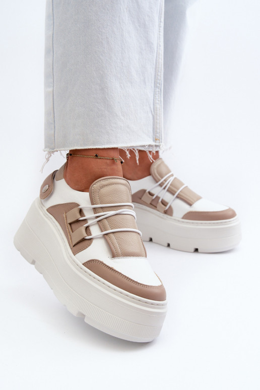 Zazoo 1833  modeļa apavi     smilšu krāsas-baltas krāsas