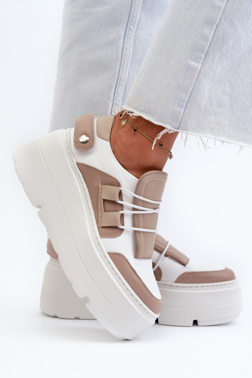 Zazoo 1833  modeļa apavi     smilšu krāsas-baltas krāsas