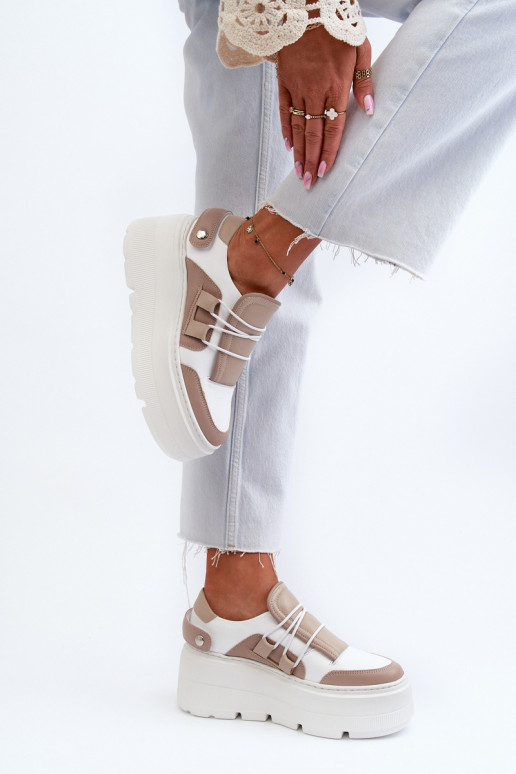 Zazoo 1833  modeļa apavi     smilšu krāsas-baltas krāsas