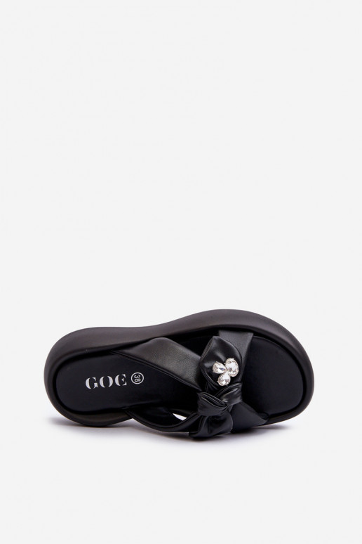 Čibas no dabīgas ādas  ar platformu Melns GOE NN2N4110 Čibas no dabīgas ādas  ar platformu Melns GOE NN2N4110