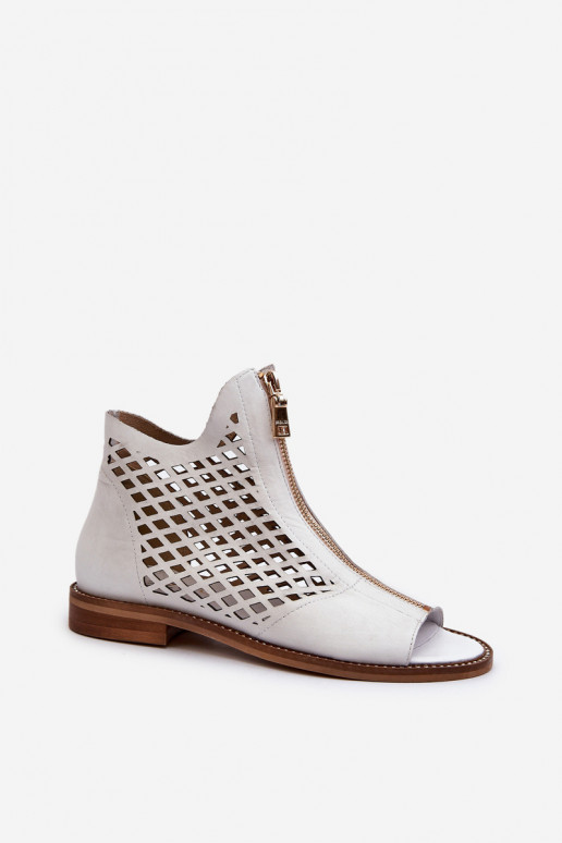 Zazoo 977/L odiniskas caurspīdīgas sandales baltā krāsā