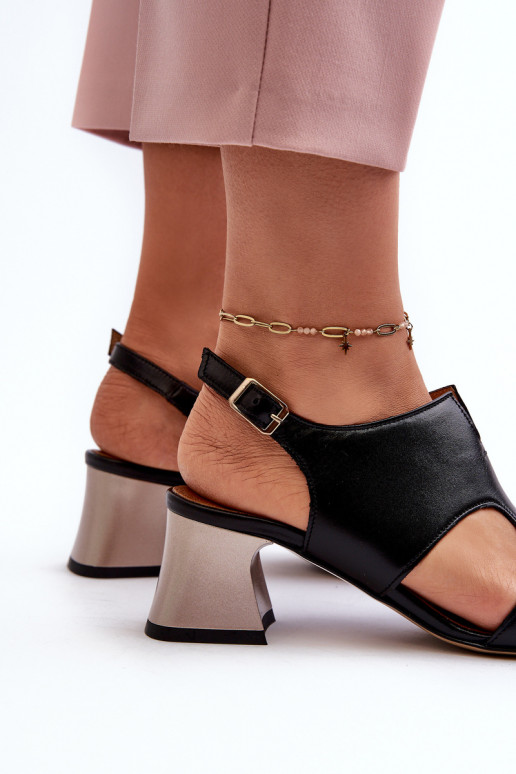 Sieviešu basenes   ar papēdi  06566-01 Melns Sieviešu basenes   ar papēdi  06566-01 Melns