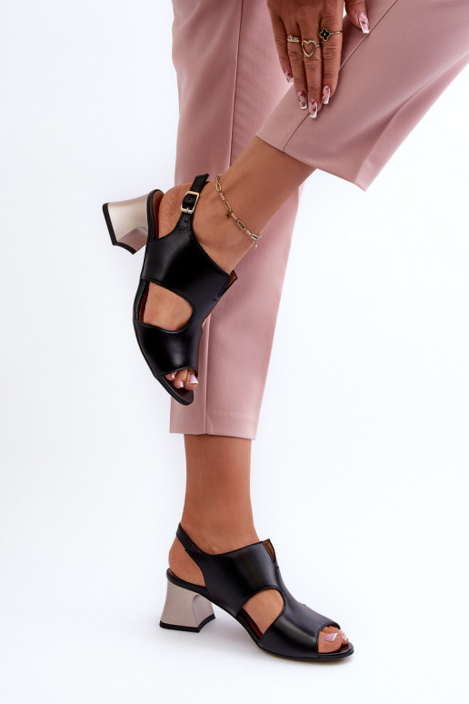 Sieviešu basenes   ar papēdi  06566-01 Melns Sieviešu basenes   ar papēdi  06566-01 Melns