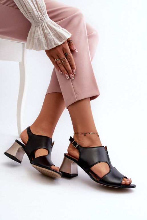 Sieviešu basenes   ar papēdi  06566-01 Melns Sieviešu basenes   ar papēdi  06566-01 Melns