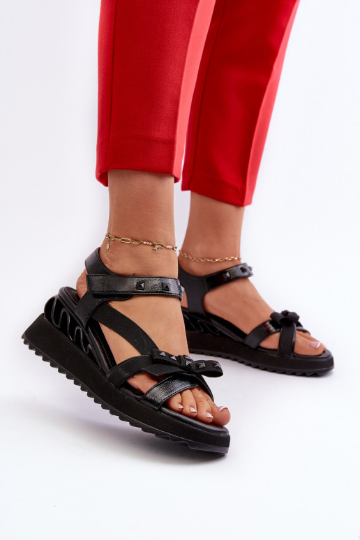 Sieviešu basenes ar bantītēm D&A CR956 Melns Sieviešu basenes ar bantītēm D&A CR956 Melns