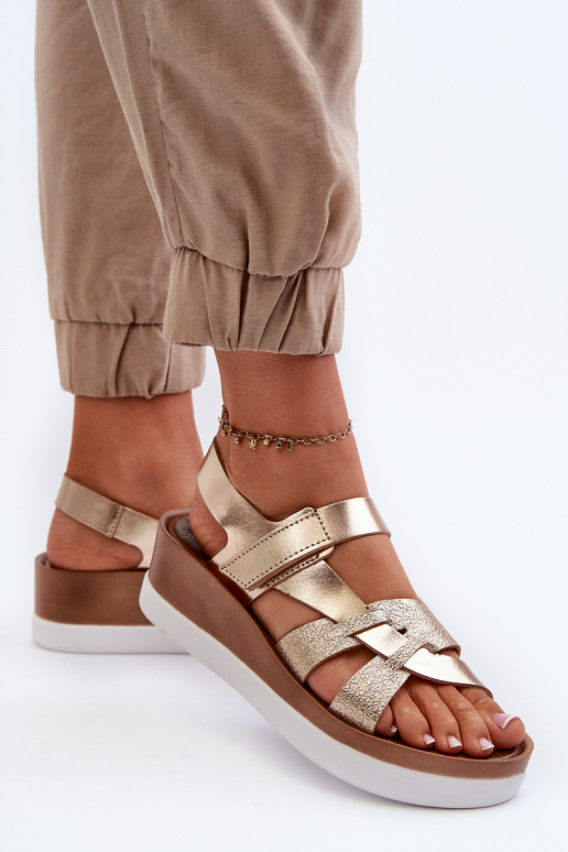 Zazoo 40397  Sieviešu basenes  ar platformu Zelta krāsas Zazoo 40397  Sieviešu basenes  ar platformu Zelta krāsas