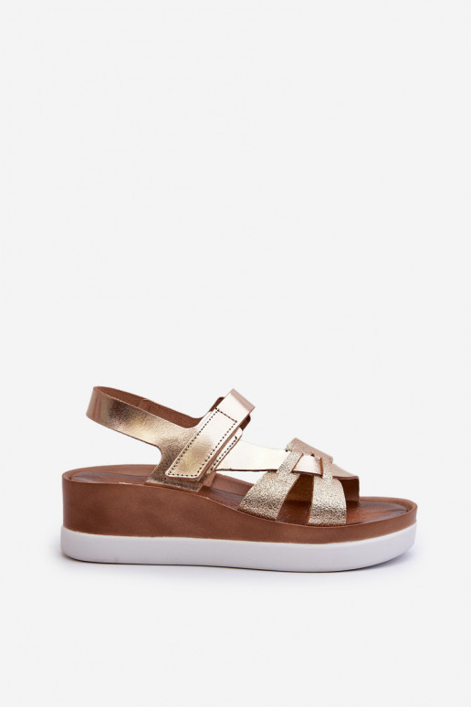 Zazoo 40397  Sieviešu basenes  ar platformu Zelta krāsas Zazoo 40397  Sieviešu basenes  ar platformu Zelta krāsas