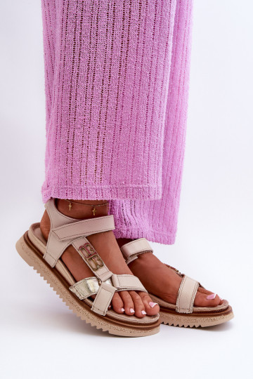 Zazoo 50103  Sieviešu basenes  ar platformu smilšu krāsas 2