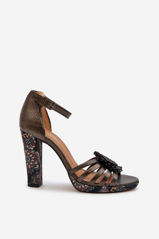 Sieviešu basenes ar ornamentiem  06620-20 pelēkas krāsas Sieviešu basenes ar ornamentiem  06620-20 pelēkas krāsas