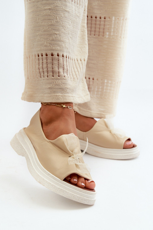 Zazoo 2939 Sieviešu basenes   ar bantītēm Ziloņkaula krāsas Zazoo 2939 Sieviešu basenes   ar bantītēm Ziloņkaula krāsas