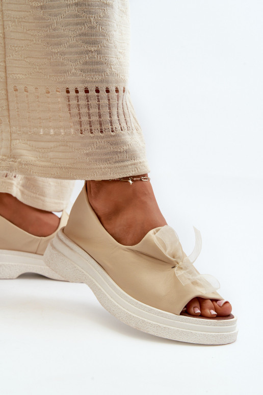 Zazoo 2939 Sieviešu basenes   ar bantītēm Ziloņkaula krāsas Zazoo 2939 Sieviešu basenes   ar bantītēm Ziloņkaula krāsas