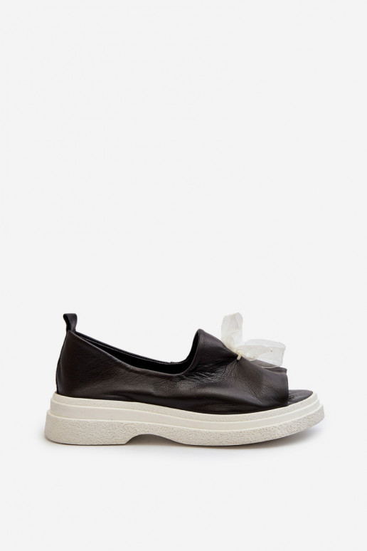 Zazoo 2939 Sieviešu basenes   ar bantītēm Melns Zazoo 2939 Sieviešu basenes   ar bantītēm Melns