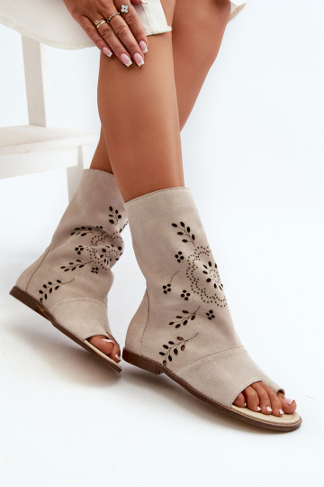 Zazoo 3437  Zamšādas basenes ar stulmu  Ziloņkaula krāsas 2