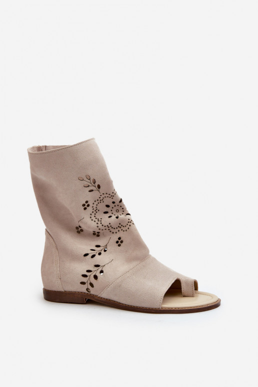 Zazoo 3437  Zamšādas basenes ar stulmu  Ziloņkaula krāsas Zazoo 3437  Zamšādas basenes ar stulmu  Ziloņkaula krāsas