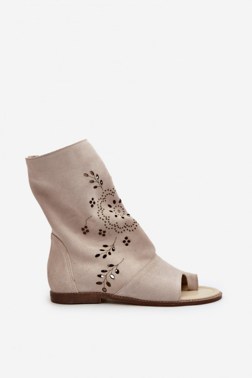 Zazoo 3437  Zamšādas basenes ar stulmu  Ziloņkaula krāsas Zazoo 3437  Zamšādas basenes ar stulmu  Ziloņkaula krāsas